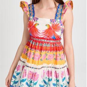 FARM Rio
Women's Red Vivid Garden Off White Mini Dress